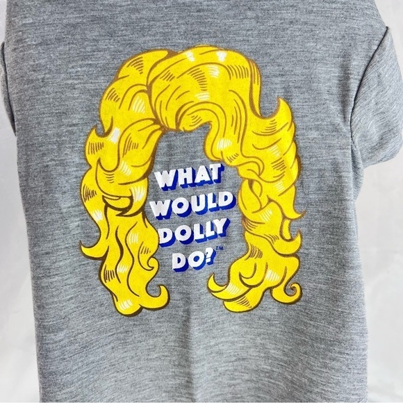 Doggy Parton What Would Dolly Do? T Shirt Gray - Picture 7 of 10